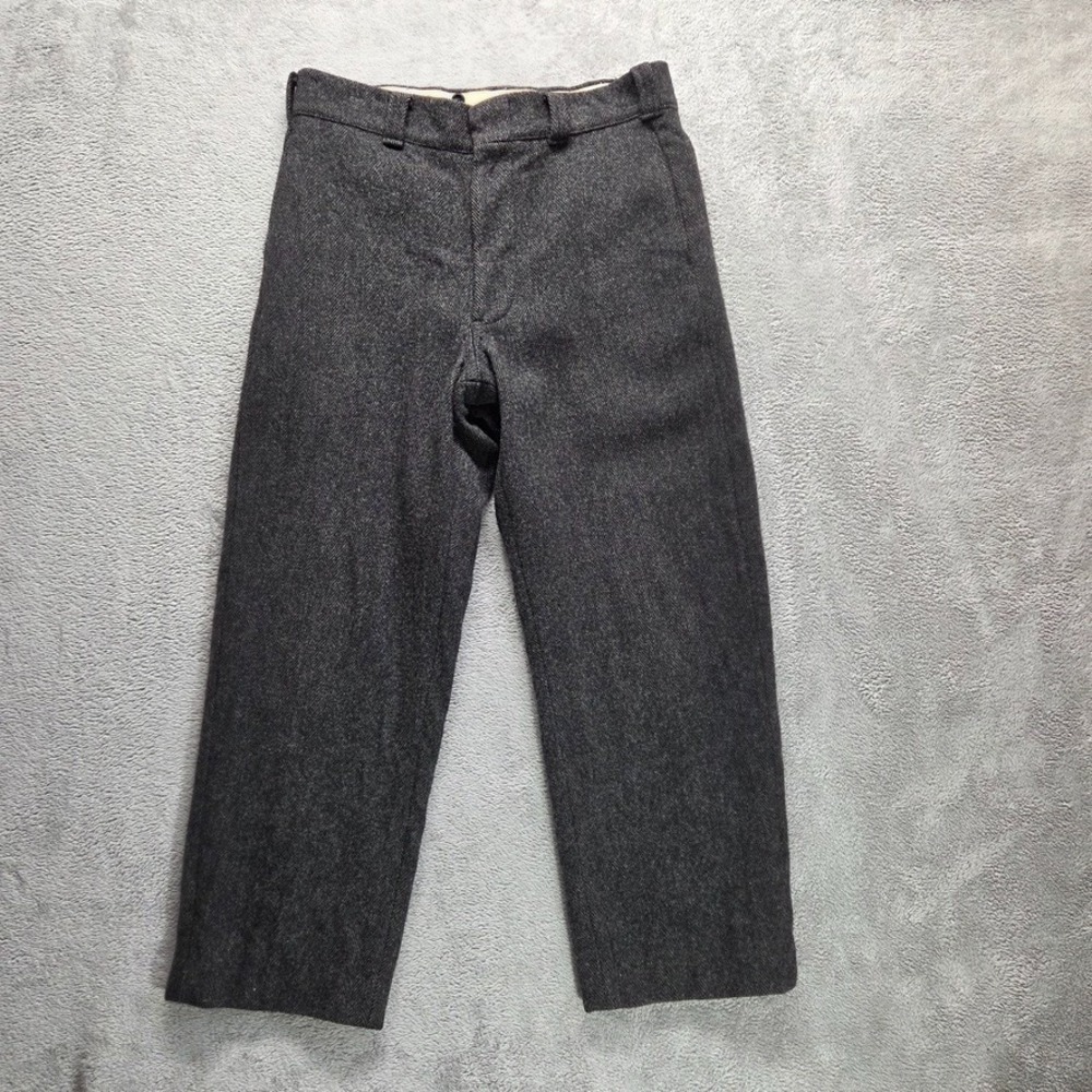 Vintage LL Bean Hunting Pants Mens 33X28 Straight Cuffed Leg Tweed Outdoor